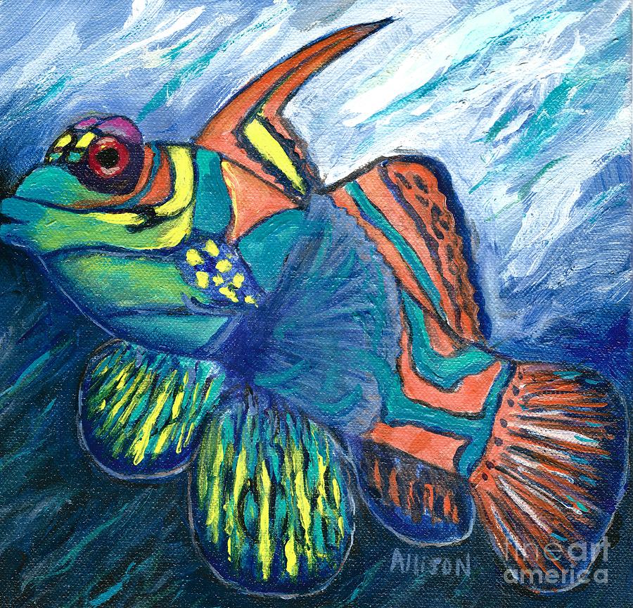 Mandarinfish Painting by Allison Constantino
