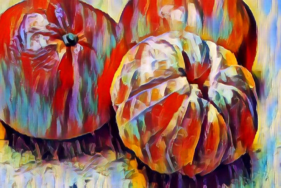 Mandarins Painting by Chris Butler