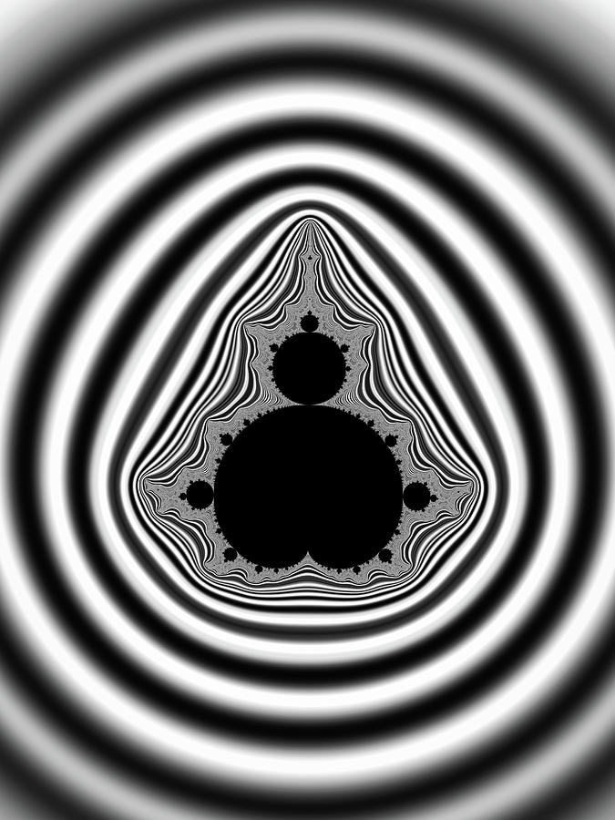 Mandelbrot Set hypnotizing Op Art Digital Art by Matthias Hauser