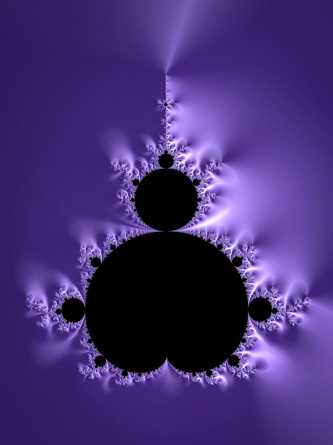 Mandelbrot Set Ultra Violet And Black Math Art Digital Art