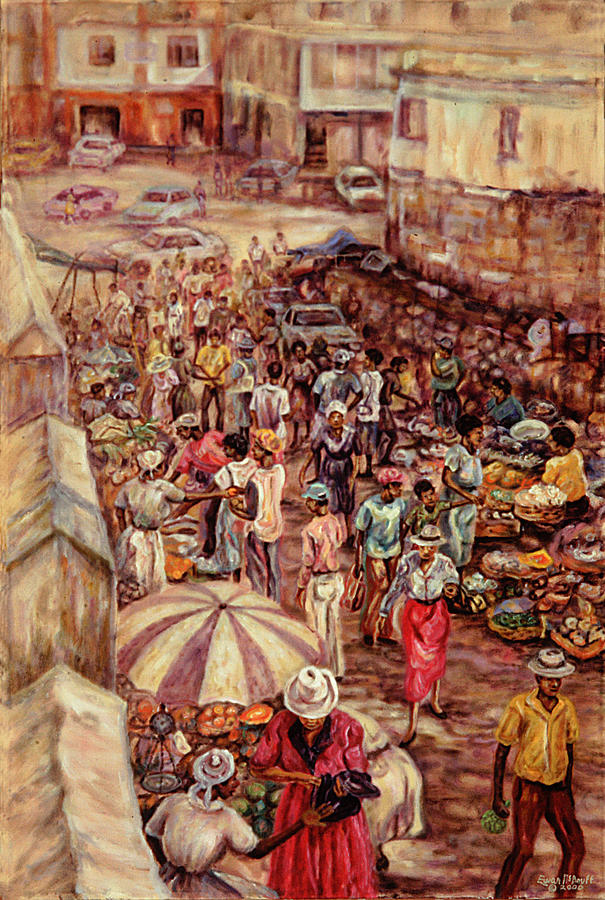 Mandeville Market Painting by Ewan McAnuff