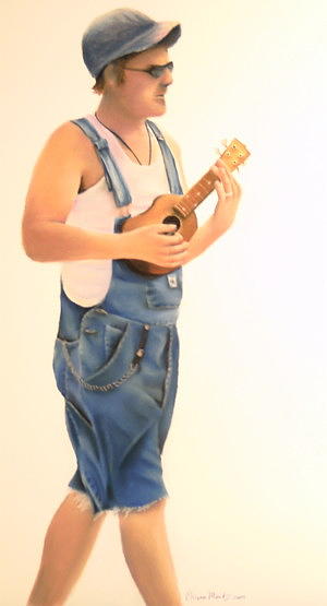 Man Pastel - Mandolin Man by Chana Meeks Man Pastel - Mandolin Man by Chana Meeks