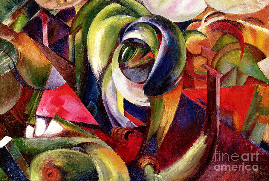 Franz Marc Painting - Mandrill by Franz Marc