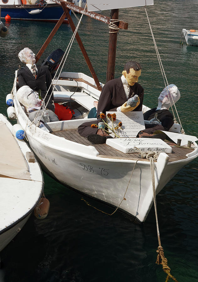 Manequins in Boat Photograph by Sally Weigand