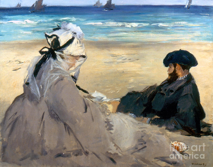 Manet: On The Beach, 1873 Photograph by Granger