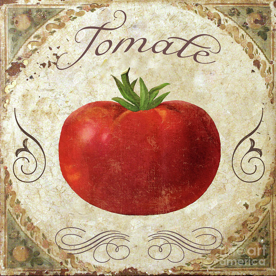 Mangia Tomato Painting by Mindy Sommers