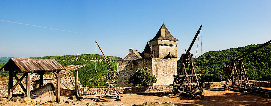 Mangonels and trebuchets at the Chateau de Castelnaud Photograph by Weston Westmoreland