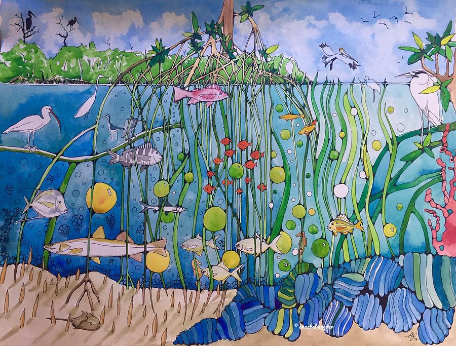 Mangrove Love Painting by Annabel Snyder - Pixels