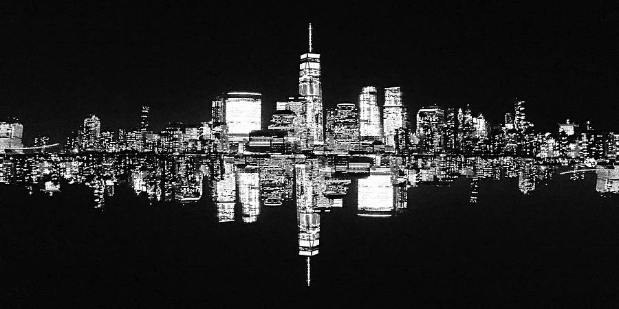 Manhattan 2 Pyrography by Tony Rubino