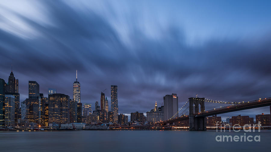 Manhattan and Brooklyn Bridge Photograph by Michael Ver Sprill