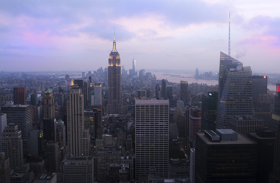 Empire State Building Photograph - Manhattan at Dawn by Jed Holtzman