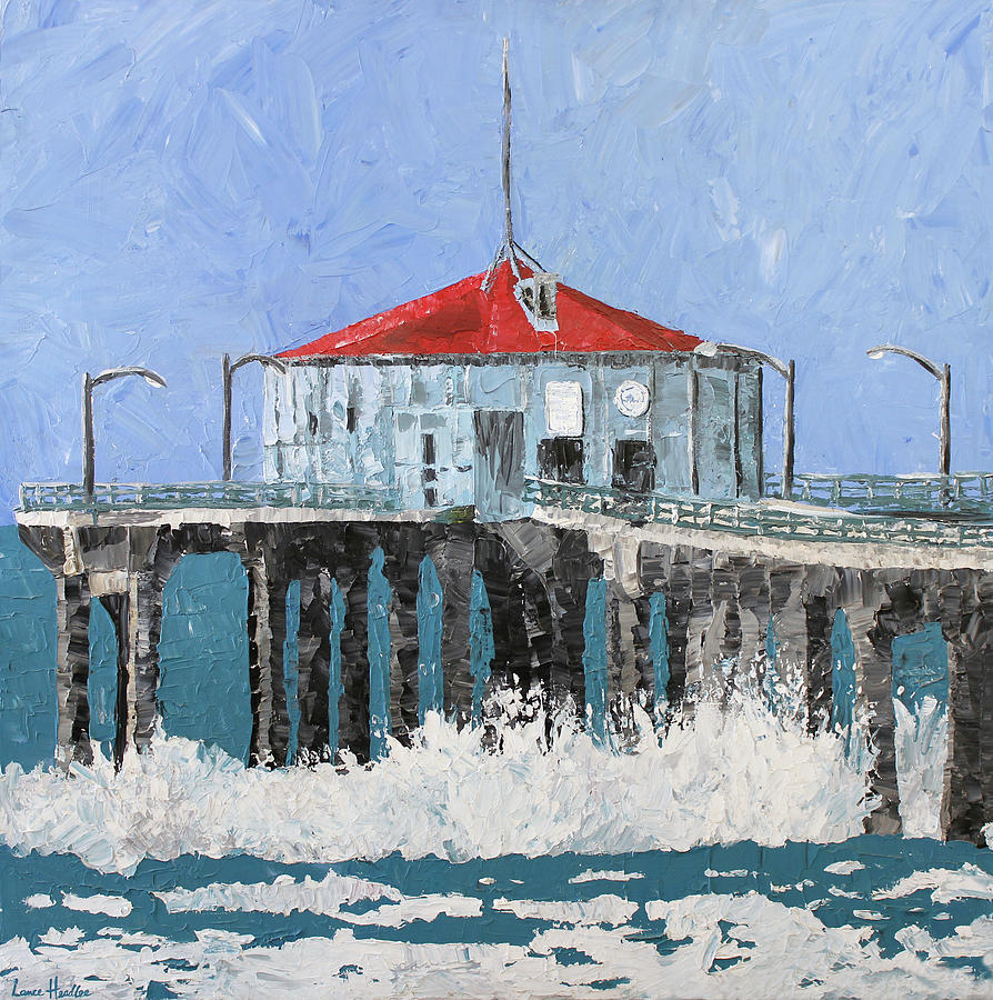 Manhattan Beach Pier Painting by Lance Headlee - Pixels