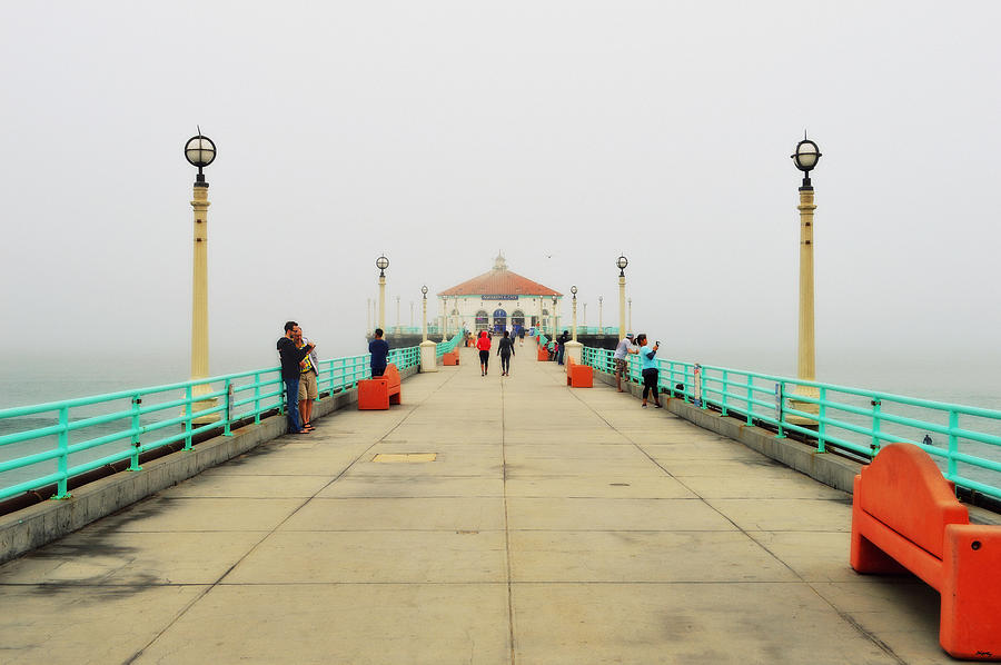Manhattan Beach Pier On A Foggy Morning Photograph by Glenn McCarthy Art and Photography
