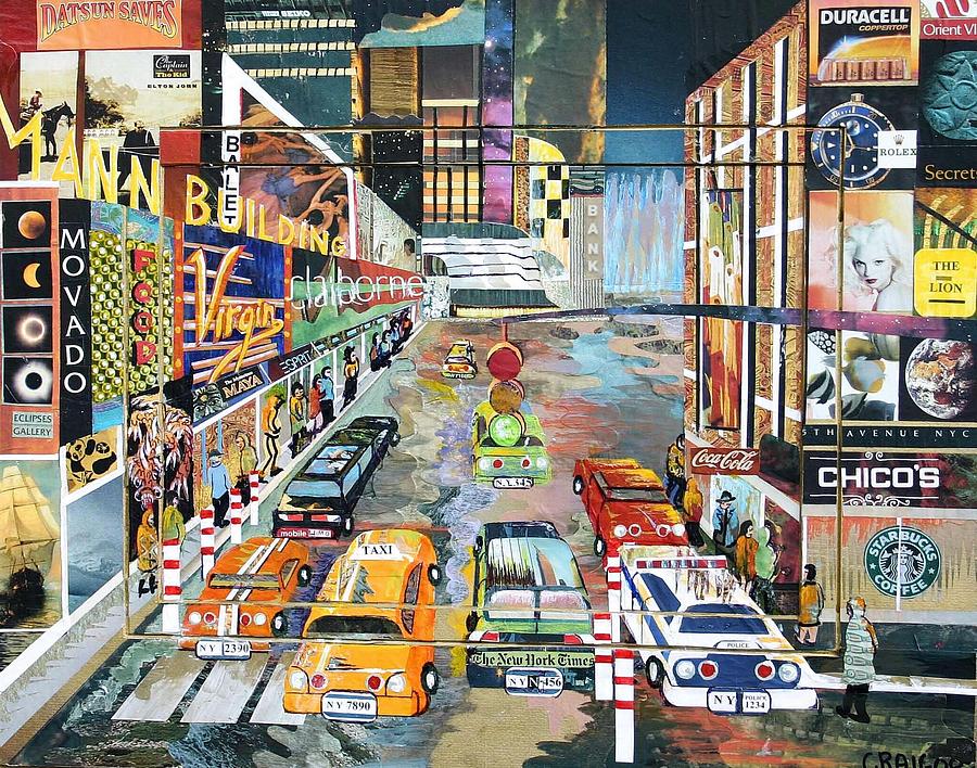 New York Mixed Media - Manhattan by Bob Craig
