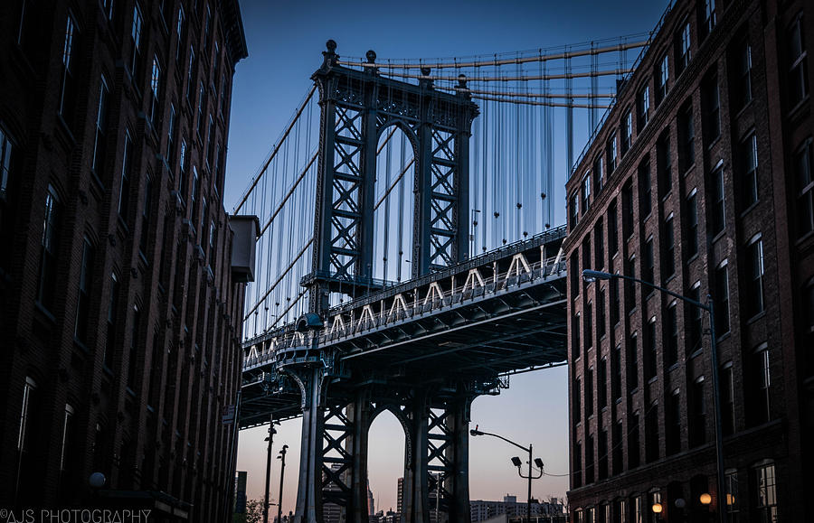 Bridge Photograph - Manhattan Bridge by AJS Photography