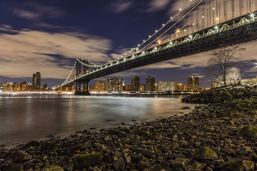 Manhattan Bridge at Sunset  Photograph by John McGraw