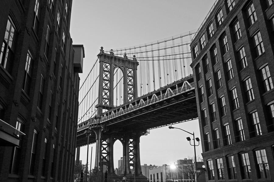 Manhattan Bridge Dumbo Black and White Photograph by Toby McGuire