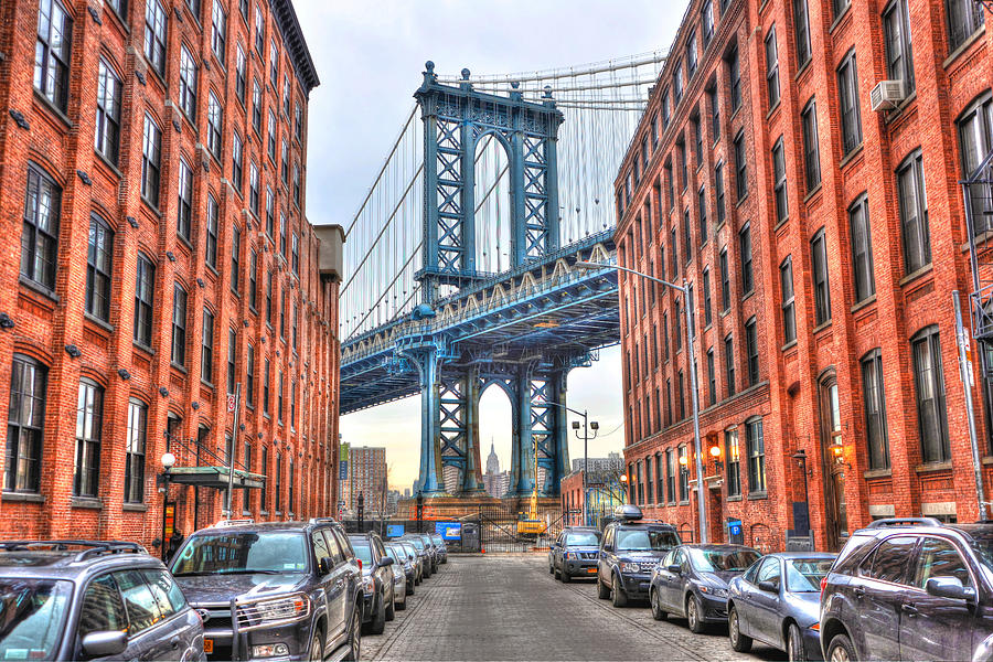New York City Photograph - Manhattan Bridge Landscape from DUMBO by Randy Aveille