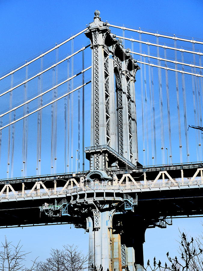 Manhattan Bridge Tower--Brooklyn Side Photograph by Jack Riordan