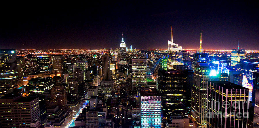 Manhattan by night Photograph by Rob Hawkins - Fine Art America