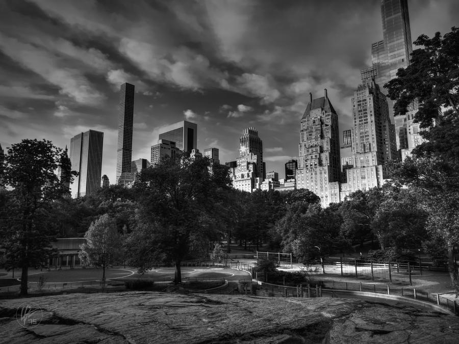 New York City Photograph - Manhattan - Central Park 001 BW by Lance Vaughn