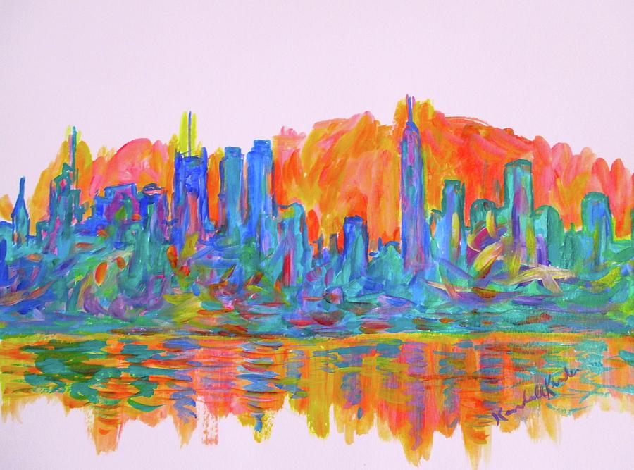 Manhattan Color Wave Painting by Kendall Kessler