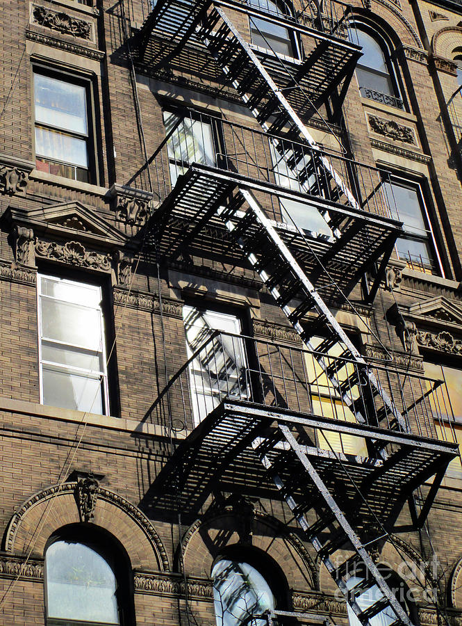 New York City Photograph - Manhattan Fire Escape 3 by Randall Weidner