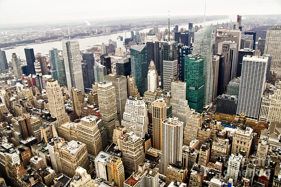 Manhattan from Above  Photograph by Elena Perelman