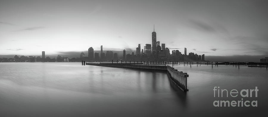 Manhattan From Jersey City Walkway Pano Photograph by Michael Ver Sprill