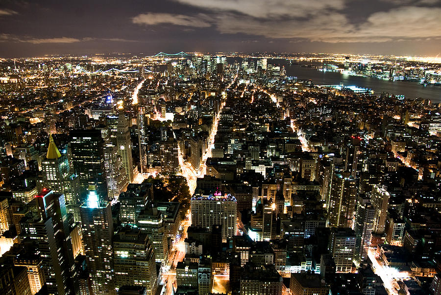 Manhattan Lights Photograph by Jedediah Hohf