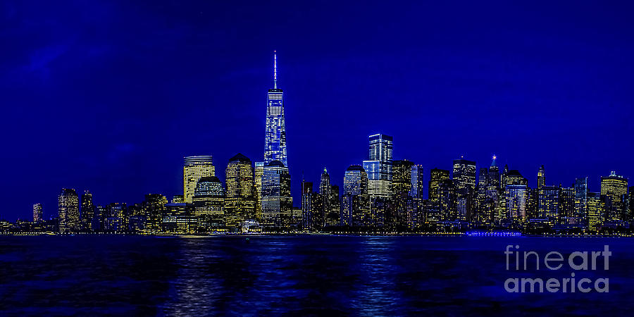 Manhattan Nite Skyline Photograph by Nick Zelinsky Jr