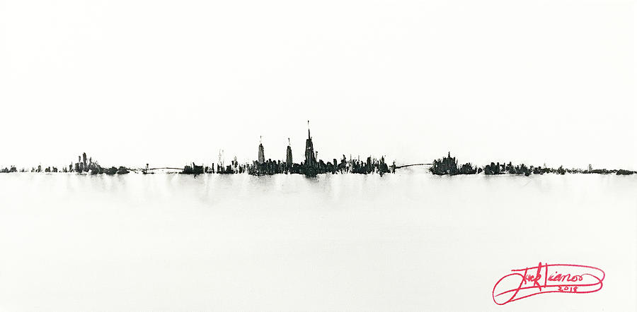 Manhattan Silhouette Painting by Jack Diamond