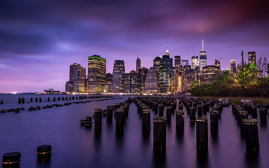 Manhattan skyline colour Photograph by Framing Places
