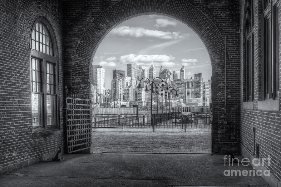 Manhattan Skyline from CRRNJ Terminal III Photograph by Clarence Holmes