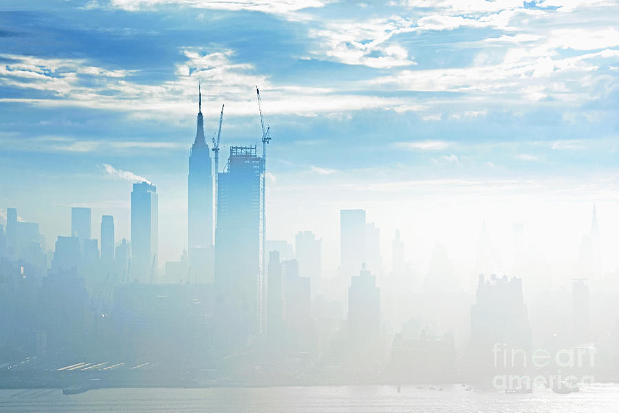 Manhattan Skyline Morning Fog Photograph by Regina Geoghan