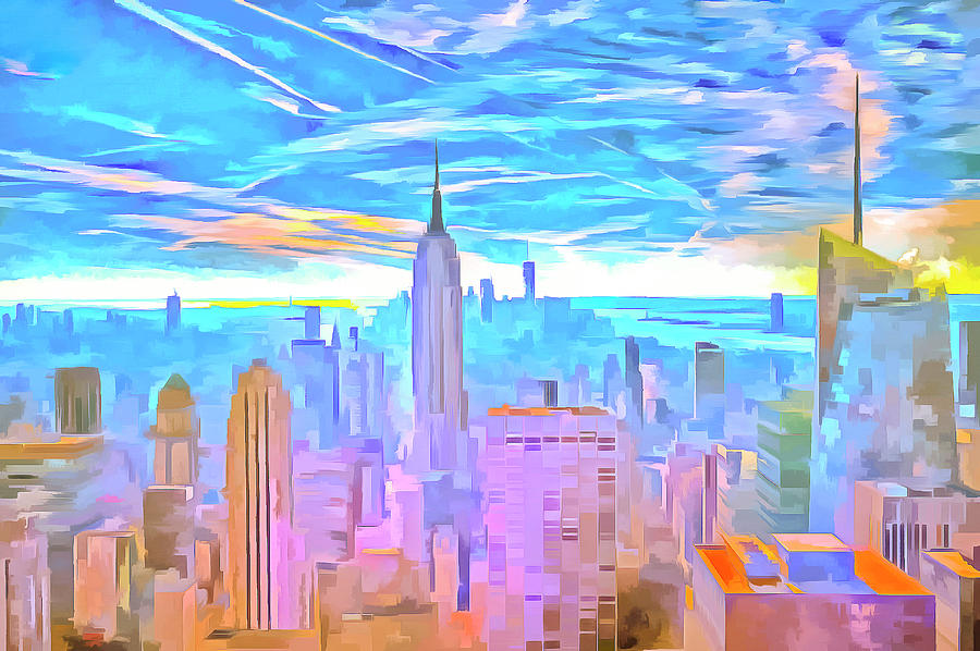  Manhattan Skyline Pop Art Photograph by David Pyatt