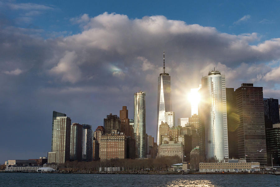 Manhattan skyline sunburst Photograph by Framing Places
