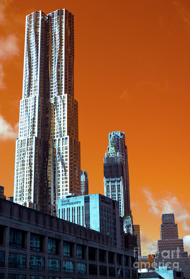 Manhattan Skyscrapers Pop Art Photograph by John Rizzuto