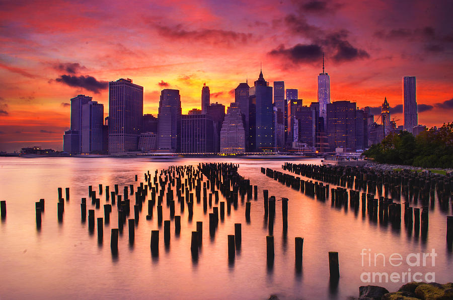 New York City Photograph - Manhattan Sunset by Rima Biswas