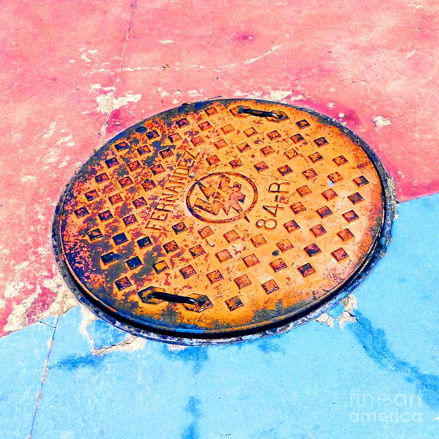 Manhole cover Fernandez 84-R Photograph by Barbie Corbett-Newmin