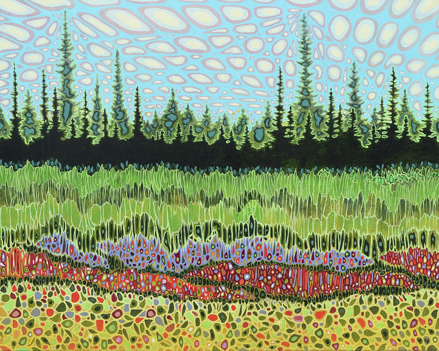 Manifesting Pines Painting by Karen Williams-Brusubardis