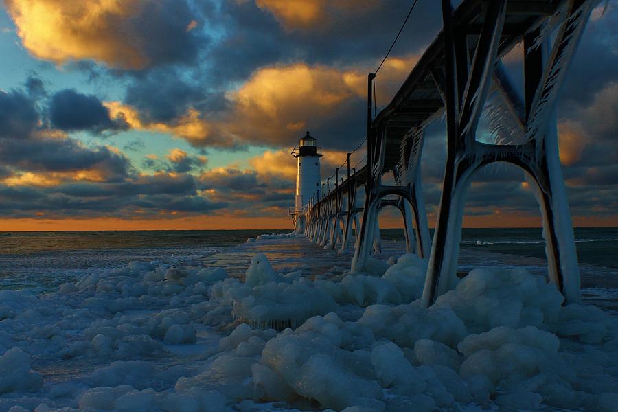 Manistee North Pierhead Lighthouse #1 Photograph by Michael Palko ...