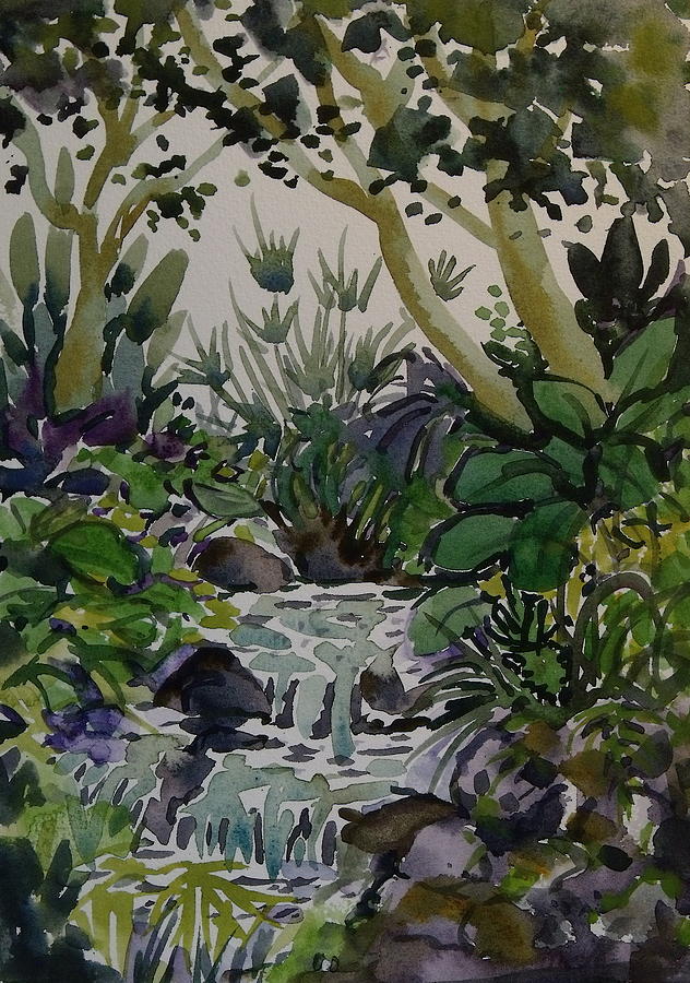 Manito Stream Painting by Lynne Haines