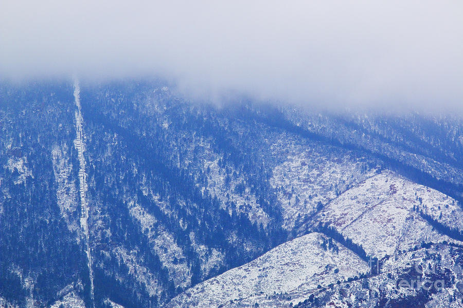 Manitou Incline In Snow Photograph