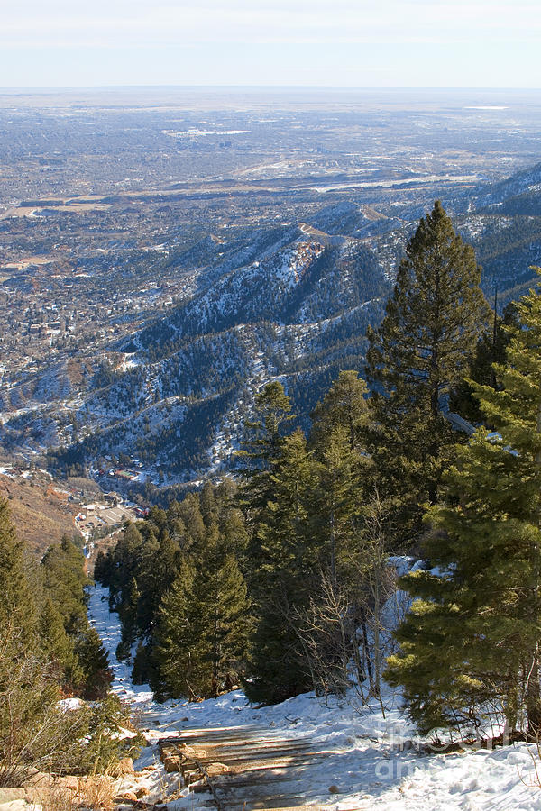 Manitou Incline in Winter Photograph by Steven Krull