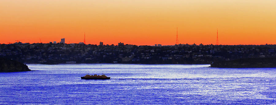 Manly Ferry In Sunset Photograph by Miroslava Jurcik