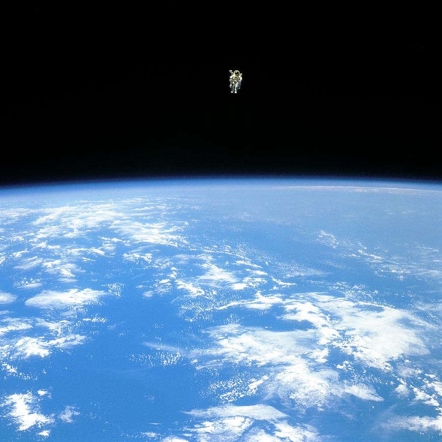 Bruce Mccandless Photograph - Manned Maneuvring Unit Space Walk, 1984 by Nasa
