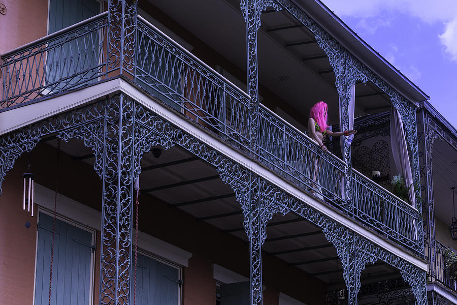 New Orleans Photograph - Mannequin On Balcony  by Garry Gay