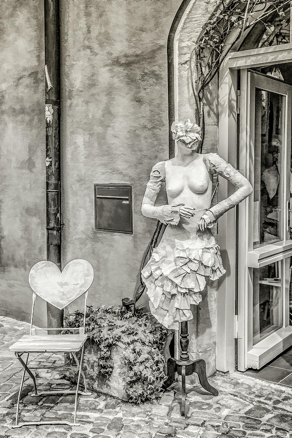 Mannequin On The Street BW Photograph by Lisa Lemmons-Powers