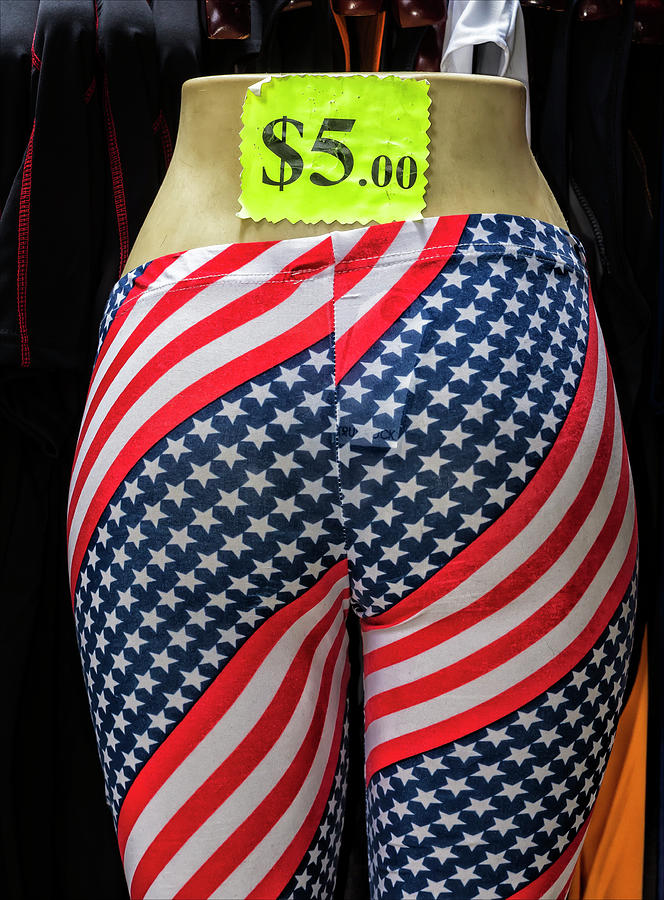 Mannequin with American Flag Tights Photograph by Robert Ullmann